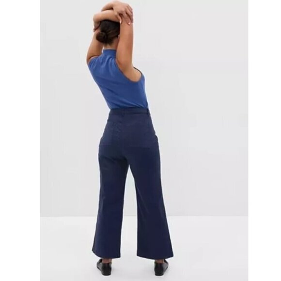 GAP High Rise Stride Khakis Wide Leg STREETWEAR Navy Blue Y2k Size 14TALL RT $80 - Picture 5 of 7